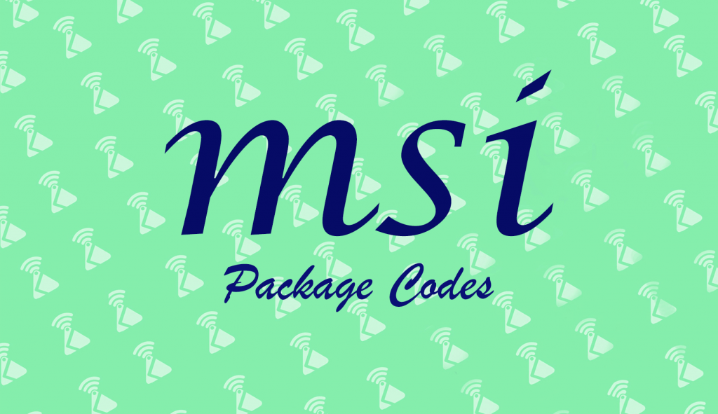 MSI Package Codes
