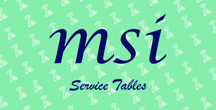 MSI Service Tables