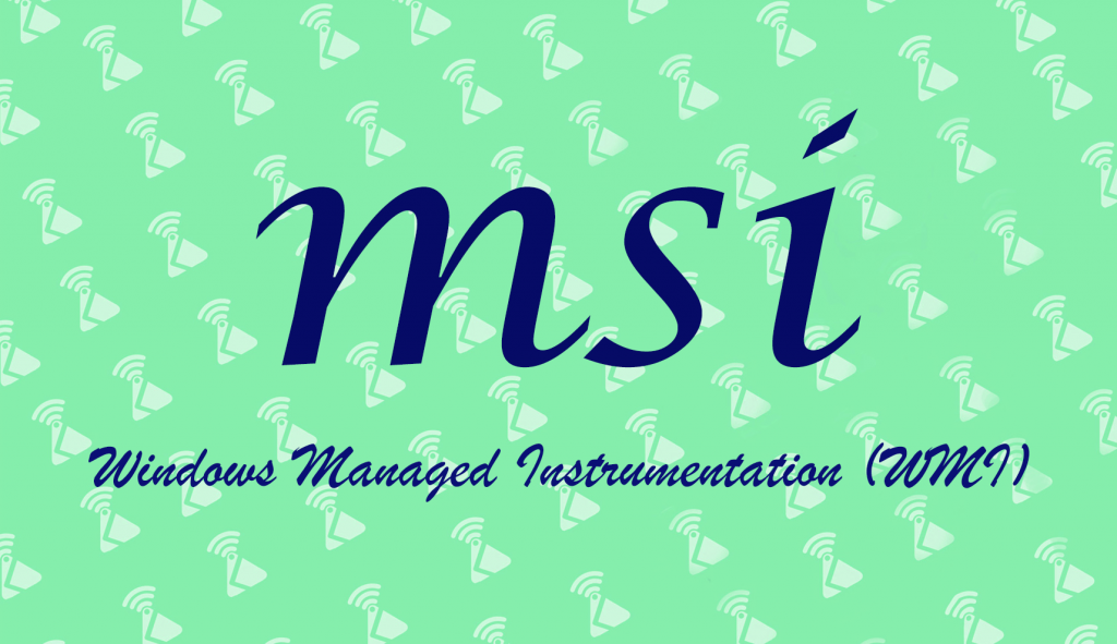 MSI Windows Managed Instrumentation (WMI)